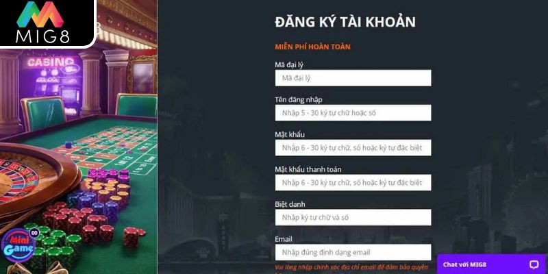 Lựa chọn tính năng “Đăng ký” để tạo lập tài khoản thành viên